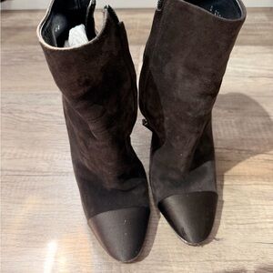 Chanel grey boots size 39 Authentic